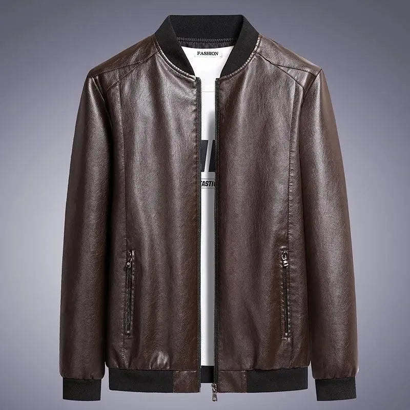 Classic Slim Fit Men Leather Jacket-Leather Jacket-LeStyleParfait