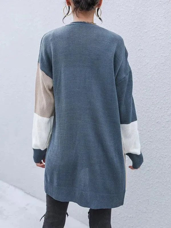 Color Block Women Cardigan Sweater - Cardigan Sweater - LeStyleParfait