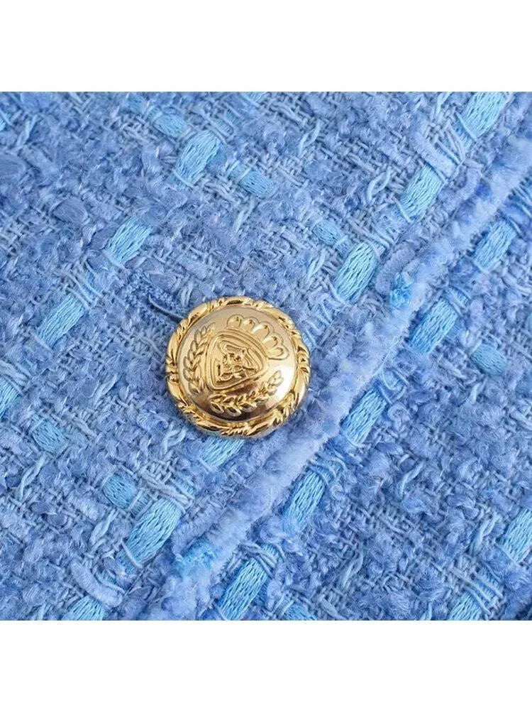 Cropped Tweed Jacket Blazer for Women - Tweed Blazer - LeStyleParfait