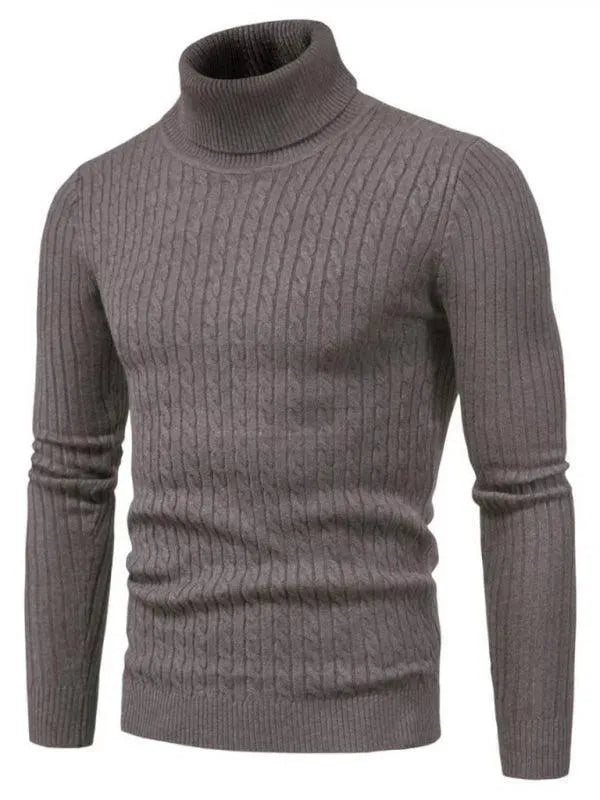 Cross-Border Slim Fit Turtleneck Men Sweater - Pullover Sweater - LeStyleParfait