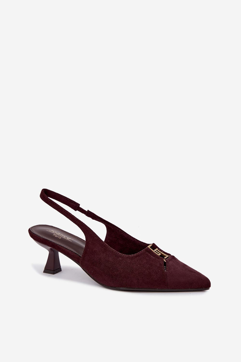 Women's Pointed Toe Slingback Block Heel Pumps - on-foot styled look - LeStyleParfait