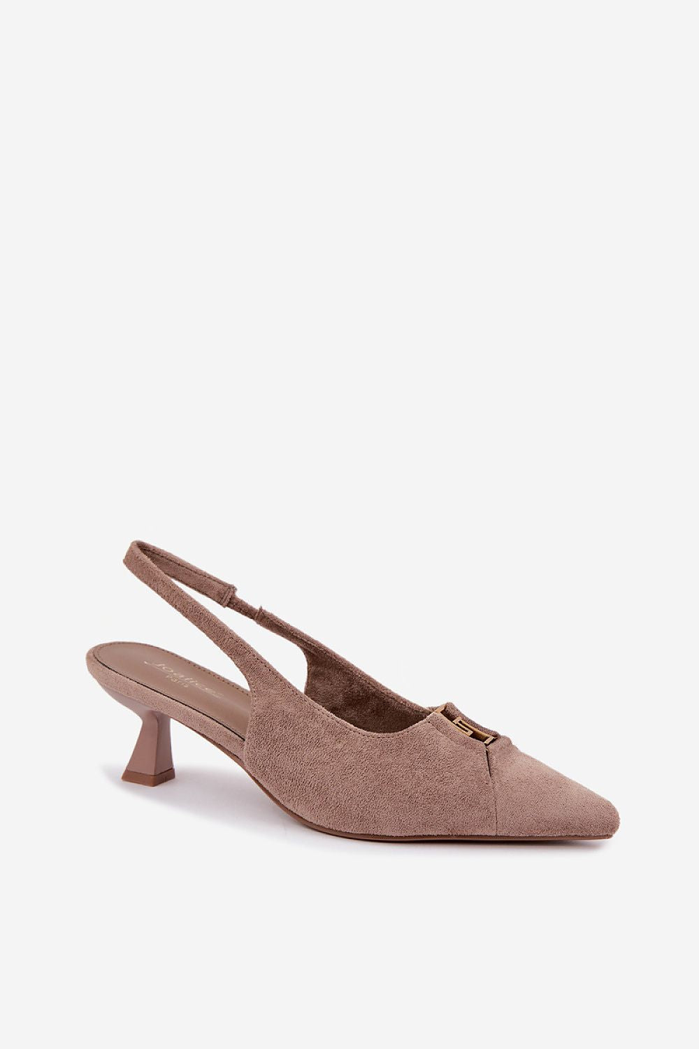 Women's Pointed Toe Slingback Block Heel Pumps - vamp detail - LeStyleParfait