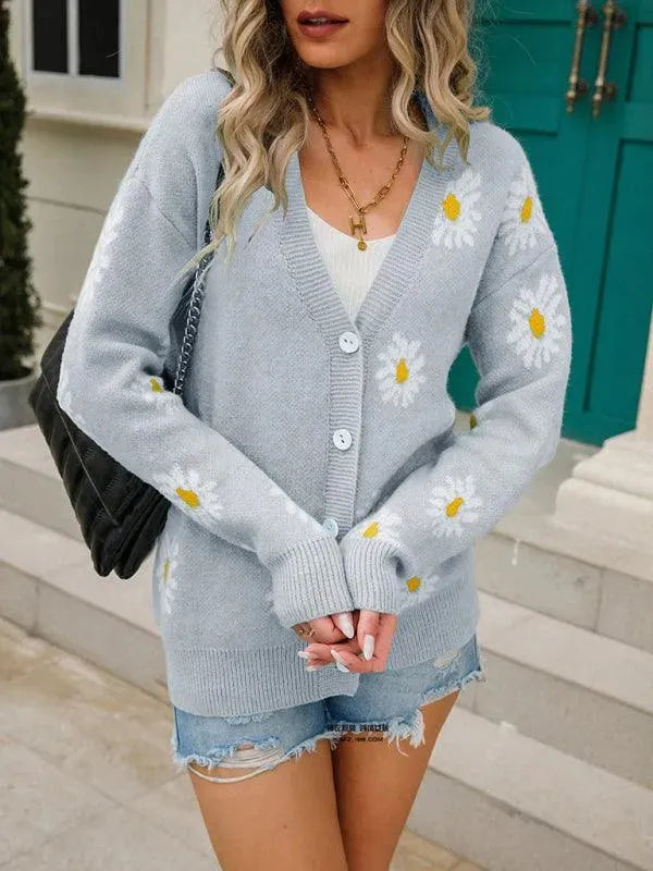 Daisy Knitted Women Cardigan Sweater - Cardigan Sweater - LeStyleParfait