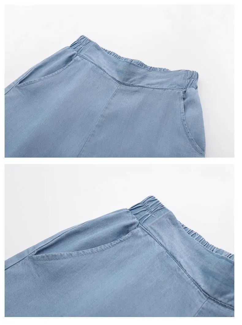 Denim Jeans Wide Leg Pants - Women Jeans - LeStyleParfait