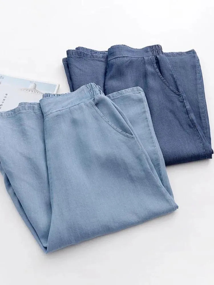 Denim Jeans Wide Leg Pants - Women Jeans - LeStyleParfait