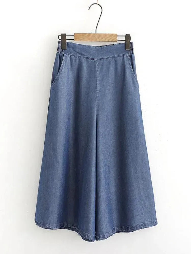 Denim Jeans Wide Leg Pants - Women Jeans - LeStyleParfait