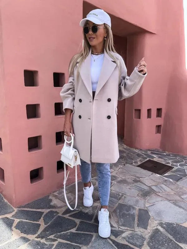 Double-Breasted Women Winter Coat - Winter Coat - LeStyleParfait