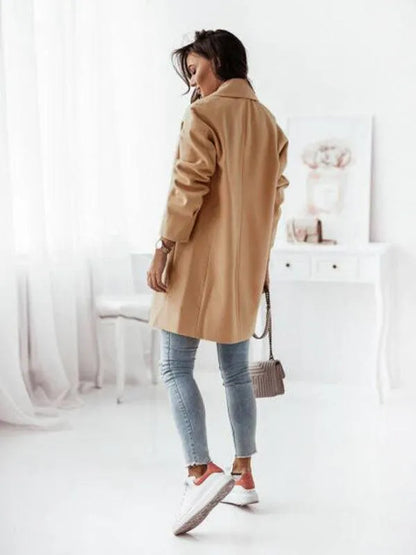 Double-Breasted Women's Trench Coat-Trench Coat-LeStyleParfait