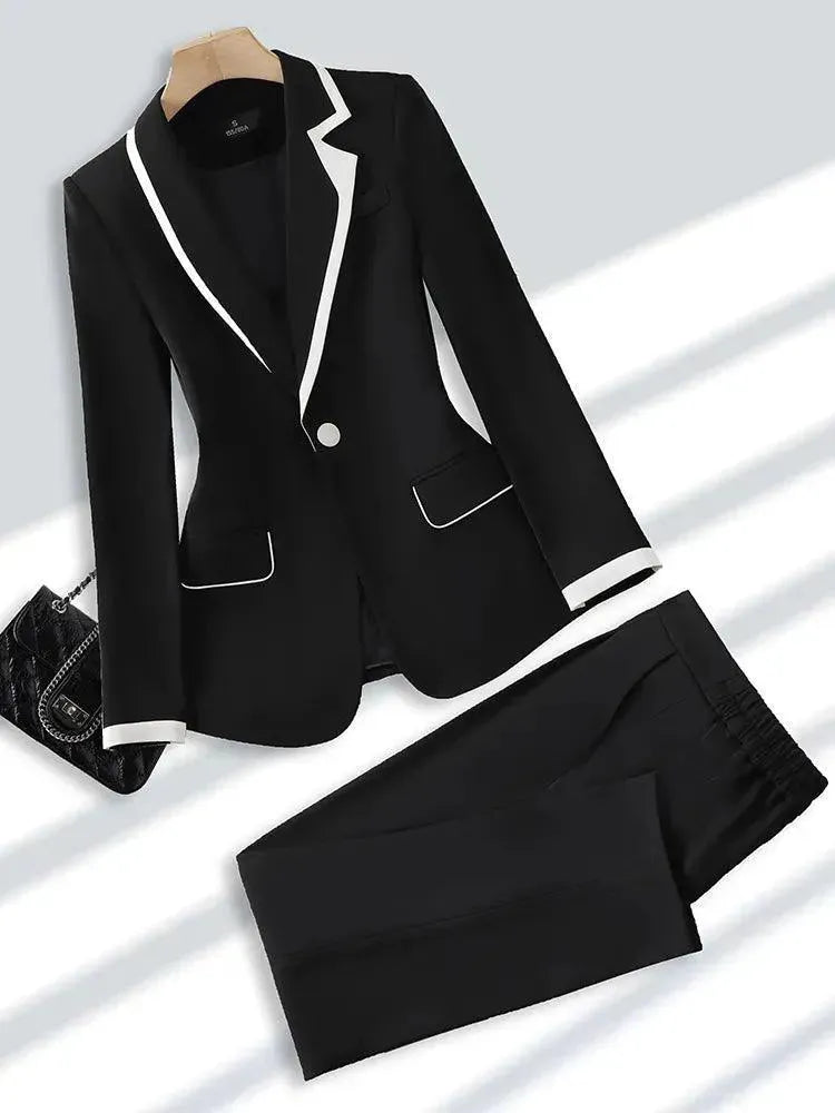 Double Pocket Formal Women Pant Suit - Pantsuit - LeStyleParfait