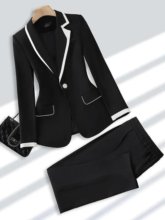 Double Pocket Formal Women Pant Suit - Pantsuit - LeStyleParfait