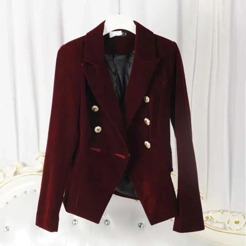 Douceur Velvet Blazer Women - Casual - Plain-Solid - Velvet Blazer - LeStyleParfait