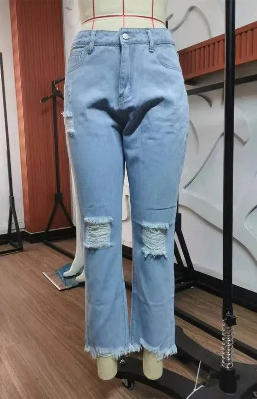 Women Ripped Jeans Pants - Women Jeans - LeStyleParfait