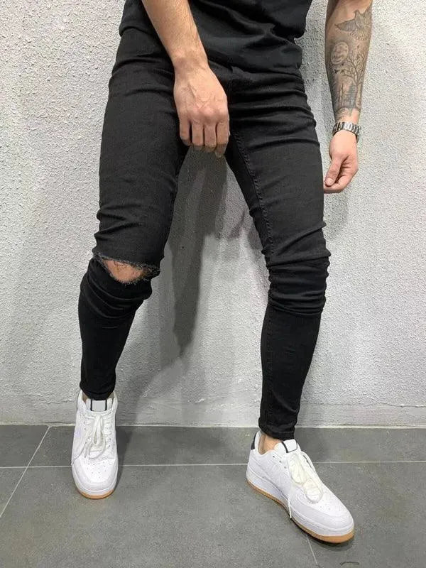 Men Ripped Skinny Fit Jean - Men's Jeans - LeStyleParfait