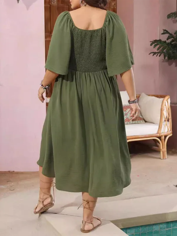 Elegant Bow Detail Midi Dress