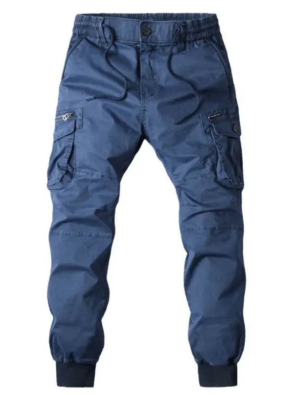 LeStyleParfait Plain-Solid Men's Drawstring-Elastic Waist Cotton-Polyester-