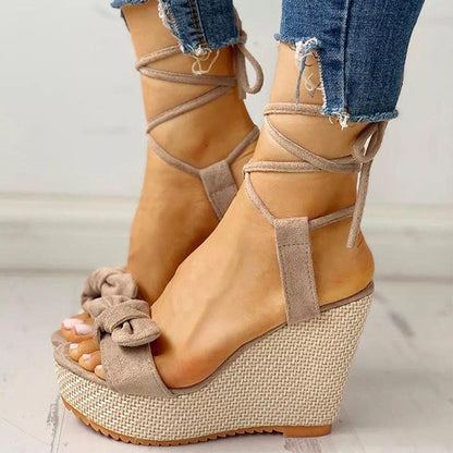 Elegant Strap Wedge Sandals - Wedge Shoes - LeStyleParfait