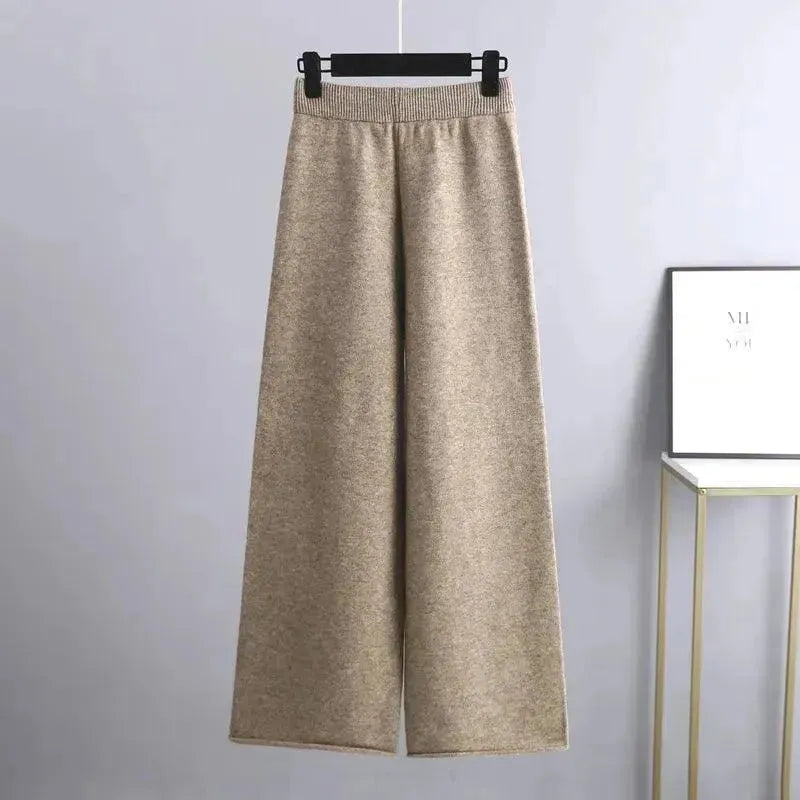 Elegant Women Casual Wool Three-Piece Outfit Set - Casual Outfit Set - LeStyleParfait