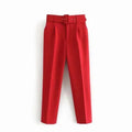 Belted High-Waisted Pants - Women Pants - LeStyleParfait