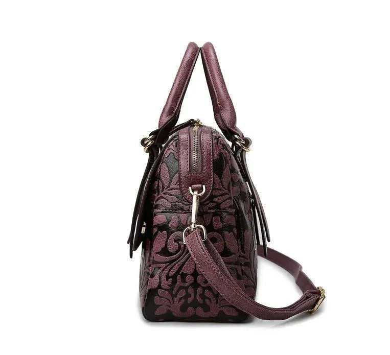 Embossed Leather Handbags - Handbag - LeStyleParfait