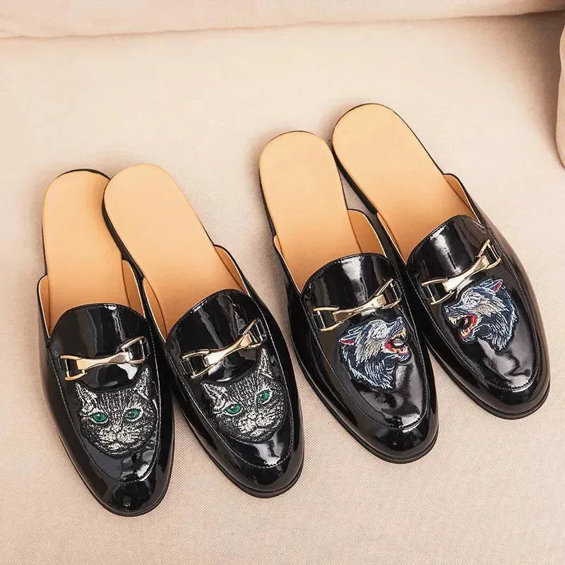 Embroidered Slip On Shoes Sandals - Sandals - LeStyleParfait