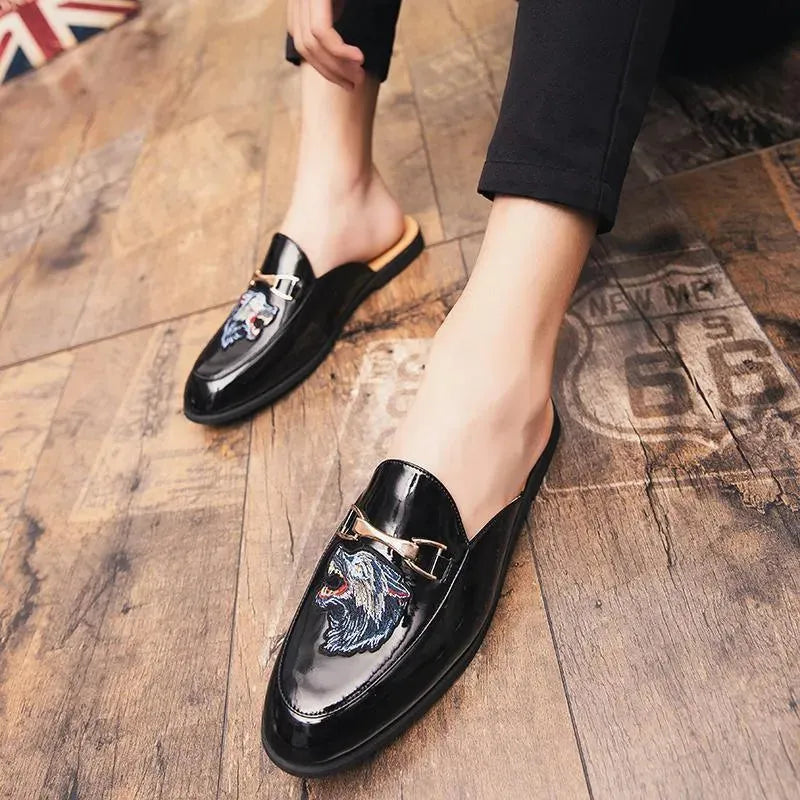 Embroidered Slip On Shoes Sandals - Sandals - LeStyleParfait
