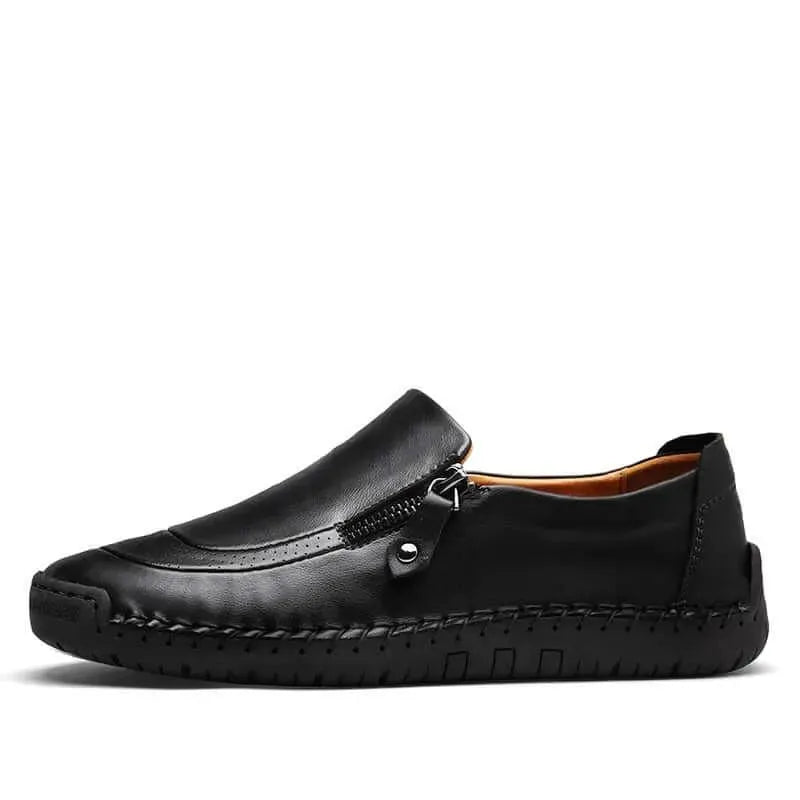 Falcon - Casual Leather Slip-On Shoes - Loafer Shoes - LeStyleParfait