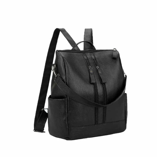 Fashion Black Leather Women's Backpack - Backpack - LeStyleParfait