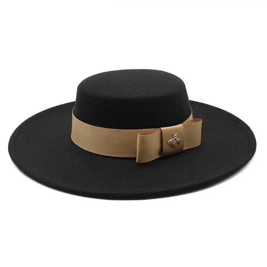 Fedora Hat For Women - Bowknot Flat Top - Fedora Hat - LeStyleParfait