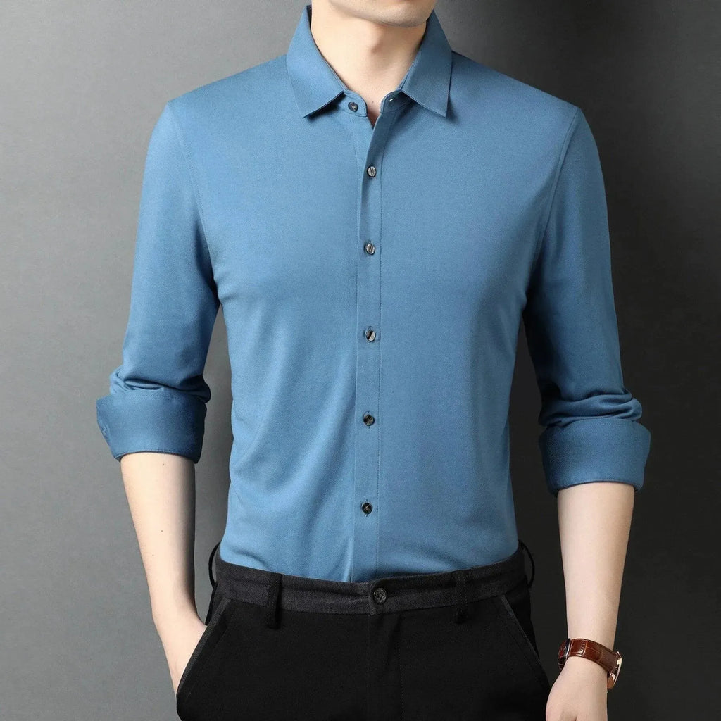 Ferell Satin Dress Shirt For Men - Silk Shirt - LeStyleParfait