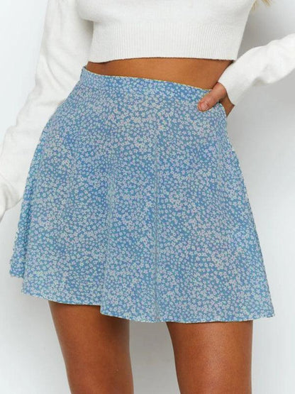 Floral Chiffon Mini Umbrella Skirt - Mini Umbrella Skirt - LeStyleParfait