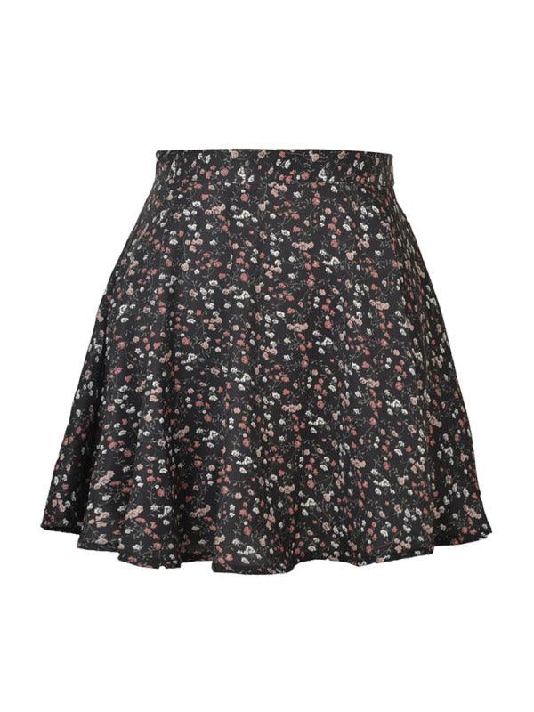 Floral Chiffon Mini Umbrella Skirt - Mini Umbrella Skirt - LeStyleParfait