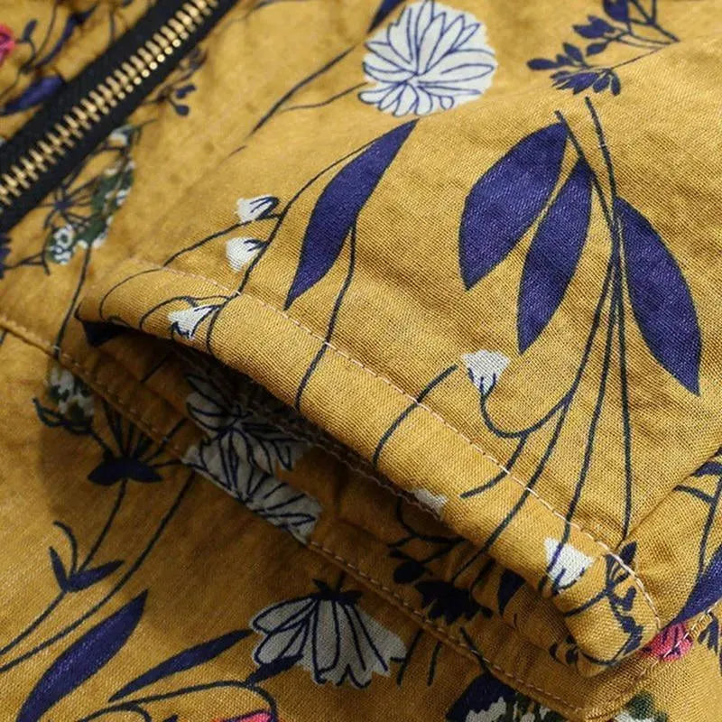 Floral Loose Plus Size Winter Coat - Coat - LeStyleParfait