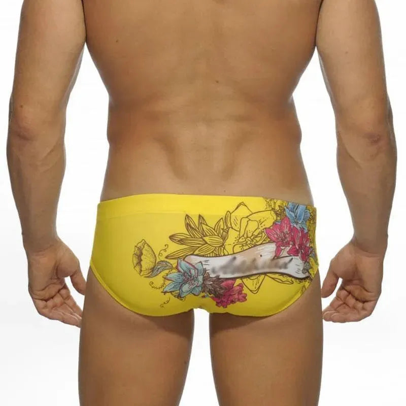 Floral Swim Briefs For Men - Swim Brief - LeStyleParfait