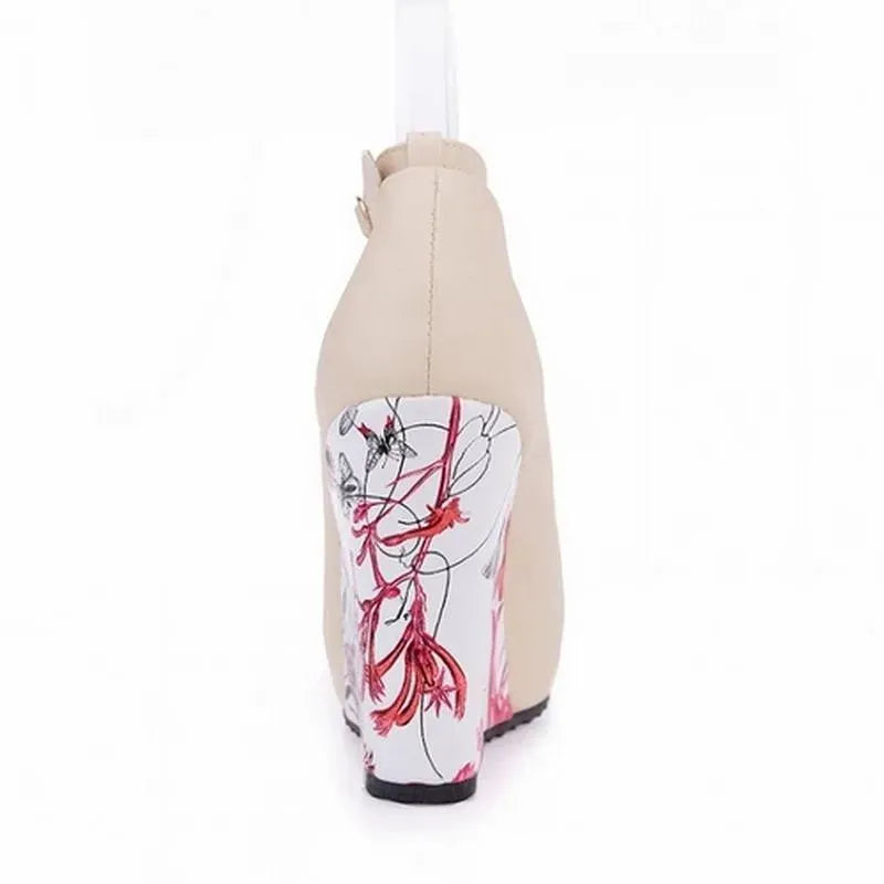 Floral Wedge Shoes - Wedge Shoes - LeStyleParfait