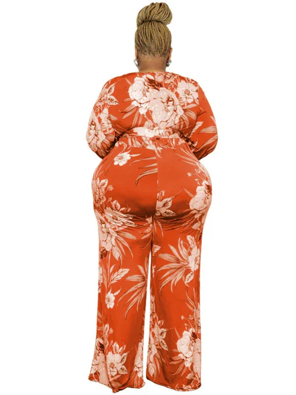 Flowing Floral V-Neck Maxi Dress