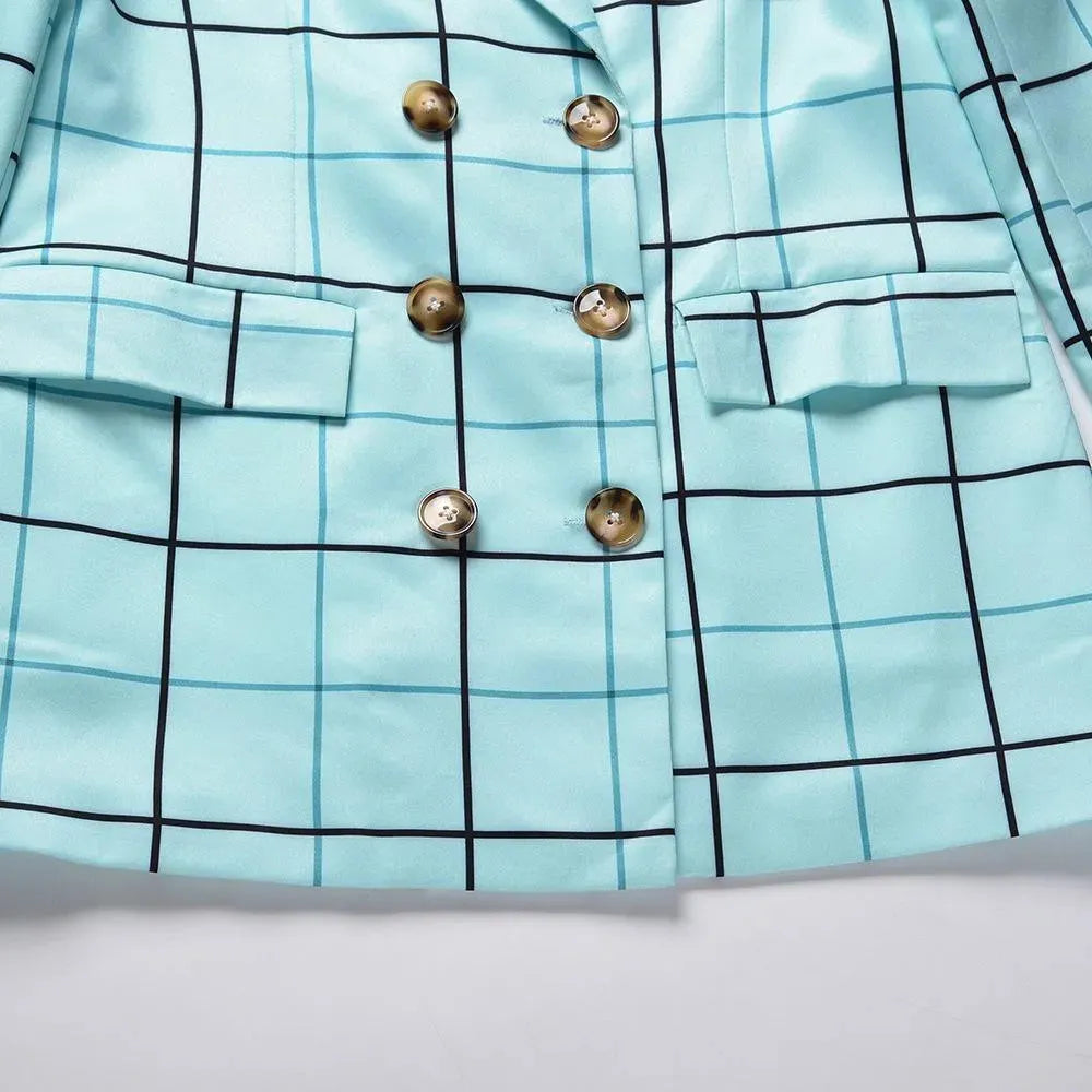 Formal Plaid Women Pantsuit - Pantsuit - LeStyleParfait