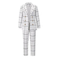 Formal Plaid Women Pantsuit - Pantsuit - LeStyleParfait