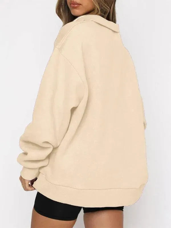 Front Pocket Zipper Women Sweatshirt - Women Sweatshirt - LeStyleParfait