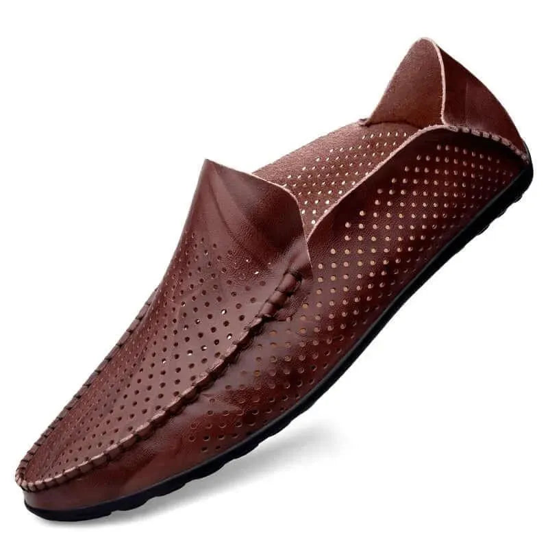 Gennaro - Breathable Leather Loafers - Loafer Shoes - LeStyleParfait