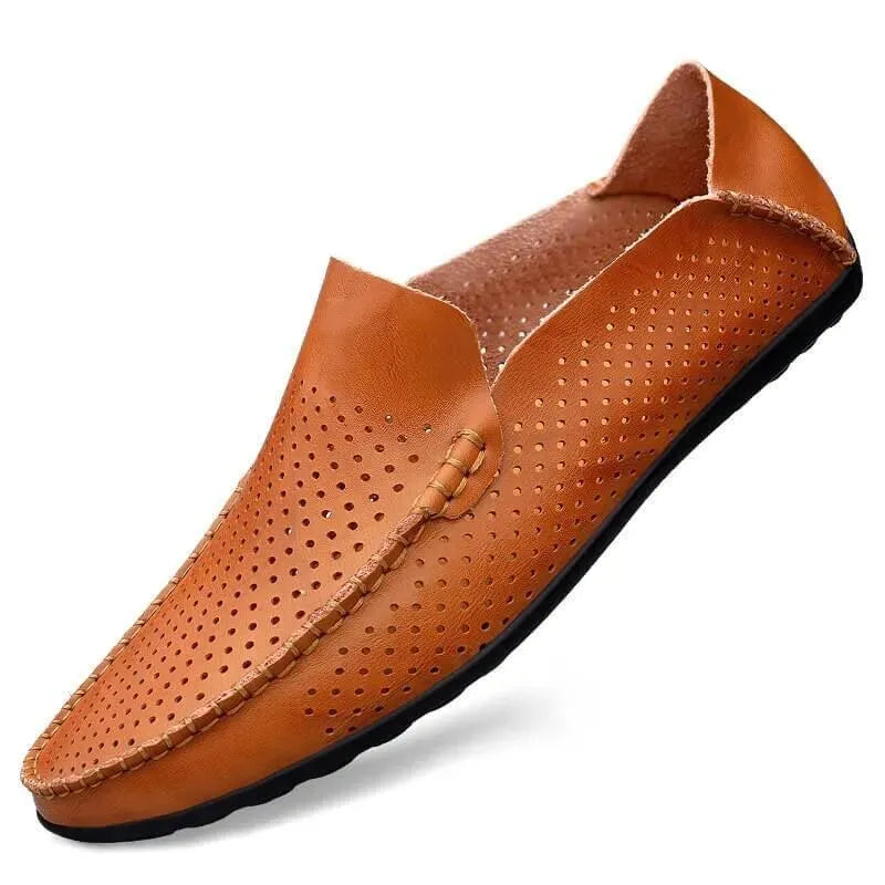 Gennaro - Breathable Leather Loafers - Loafer Shoes - LeStyleParfait