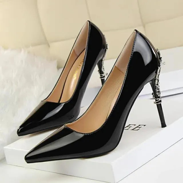 Gentileschi Patent Leather Heels Pumps Shoes - Pumps Shoes - LeStyleParfait