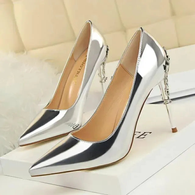 Gentileschi Patent Leather Heels Pumps Shoes - Pumps Shoes - LeStyleParfait