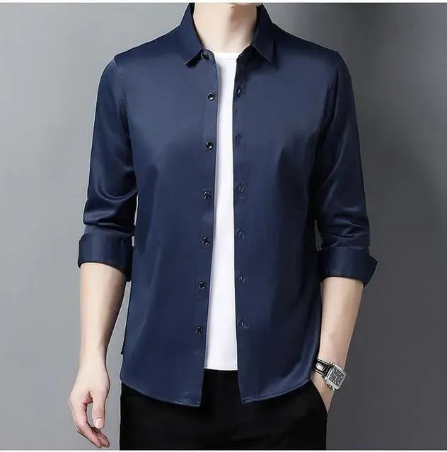 Gilan Plus Size Silk Shirts For Men - Silk Shirt - LeStyleParfait