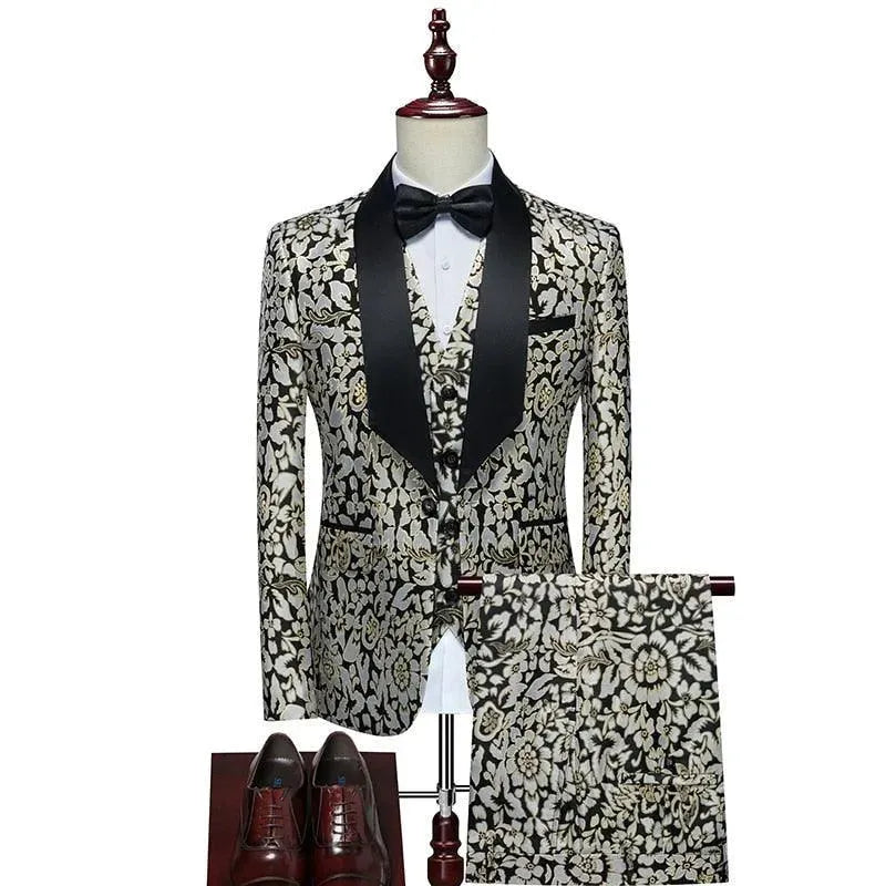 Giovanni Wild Three Piece Tuxedo Suit - Tuxedo Suit - LeStyleParfait