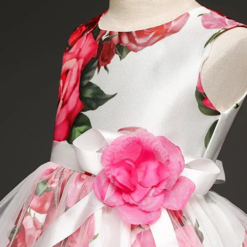 Girls Dress, Floral Girls Dress 1- 8 Yrs - Girls Dresses - LeStyleParfait