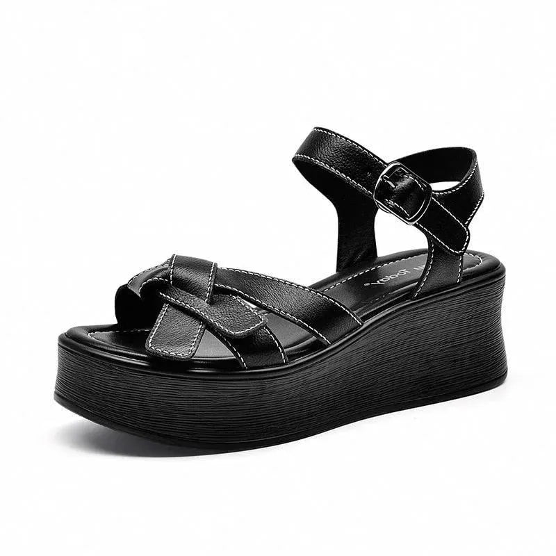 LeStyleParfait Shoes Women's Sandals Genuine Leather Sandals-Sandals