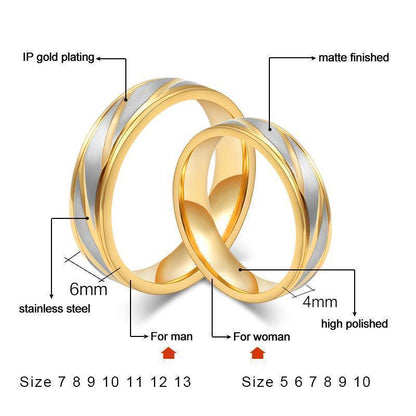 Gold Wedding Rings- Wedding Jewelry - Rings - LeStyleParfait