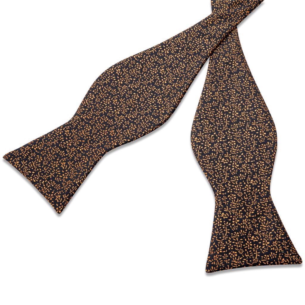 Golden Leaves Silk Bow Tie Set - Bow Tie - LeStyleParfait