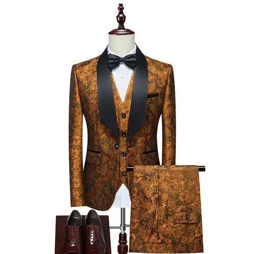 Gorka Luxury Three Piece Tuxedo Suit - Tuxedo Suit - LeStyleParfait