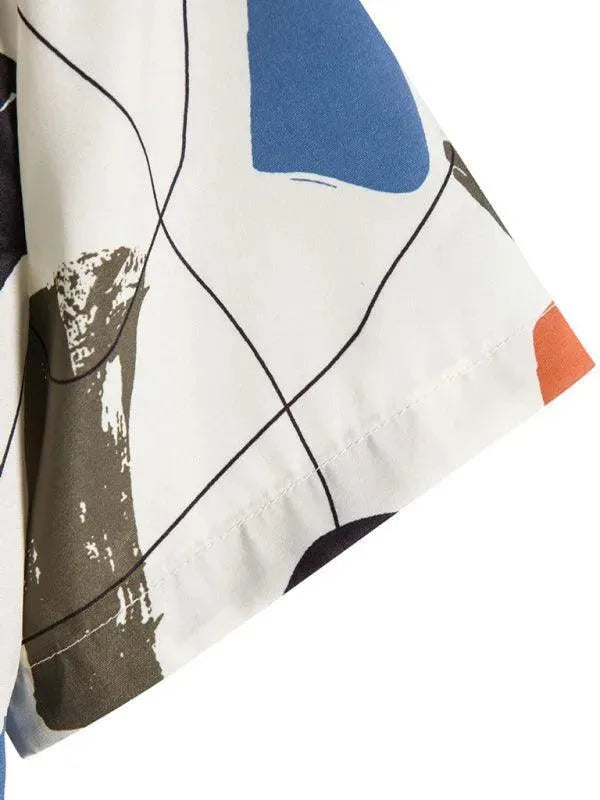 Graffiti Slim Fit Men Shirt - Short Sleeve Shirt - LeStyleParfait